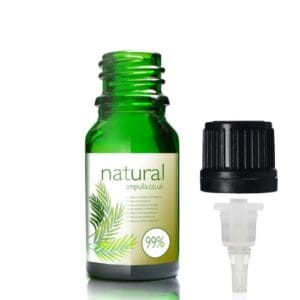 10ml Green Glass Essential Oil Bottle With Dropper Cap