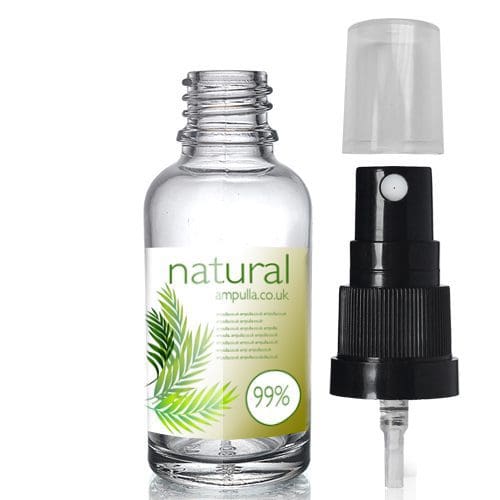 30ml Clear Glass Essential Oil Bottle With Atomiser Spray