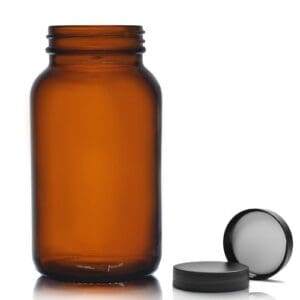 250ml Amber Glass Pharmapac Jar With Cap