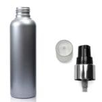 100ml Silver plastic bottle with pump