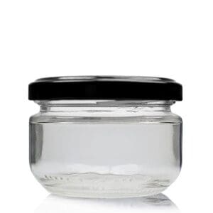 125ml Clear Glass Caviar Jar With Lid