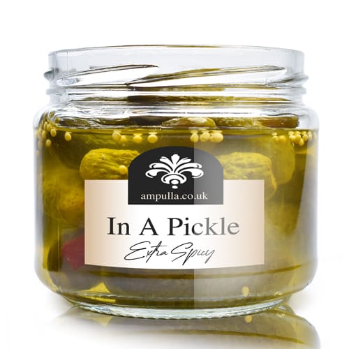 300ml Squat Clear Glass Pickle Jar No Cap