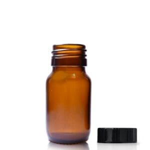30ml Amber Glass Syrup Bottle & Polycone Cap