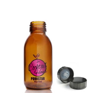100ml Amber Cocktail bottle with cap