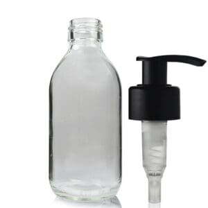 200ml Clear Glass Medicine Bottle With Lotion Pump