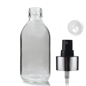 200ml Clear Glass Medicine Bottle With Luxury Atomiser Spray
