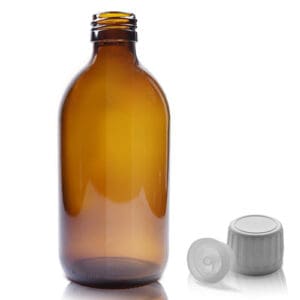 300ml Amber Glass Syrup Bottle With Tamper Evident Cap