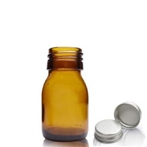 30ml Amber Glass Medicine Bottle With Aluminium Cap