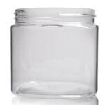 500ml Clear Wide Neck Plastic Square Jar