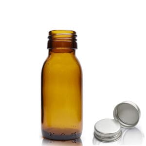 60ml Amber Glass Medicine Bottle With Aluminium Cap