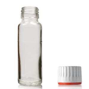 73ml Clear Glass Bottle With Red Band T/E Cap