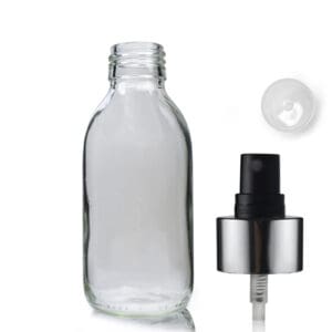 150ml Clear Glass Syrup Bottle With Premium Atomiser Spray